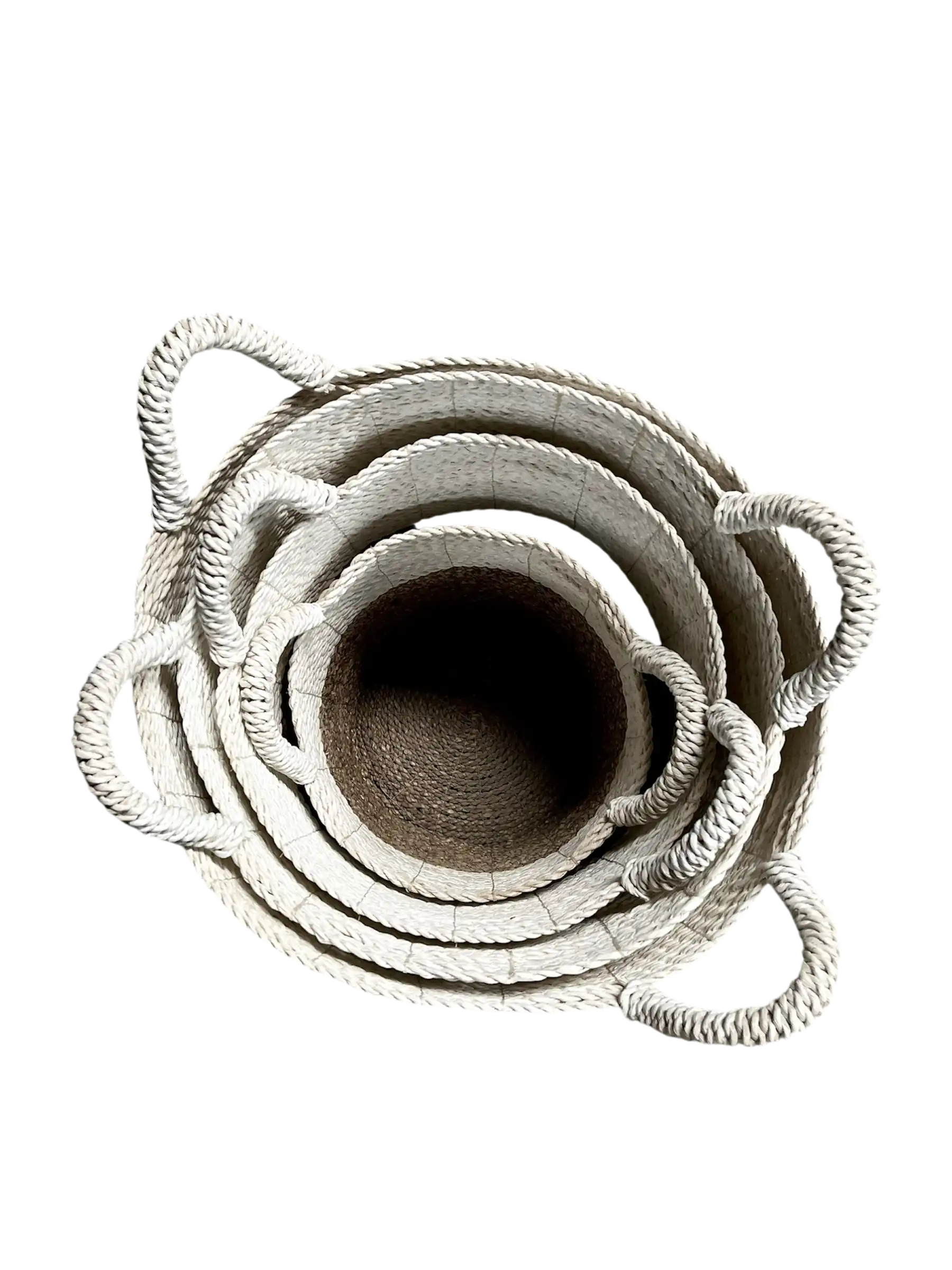 White And Brown Storage Baskets